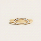 Engravable Diamond Oval Ring