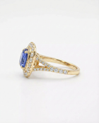 Blue Square Sapphire Ring