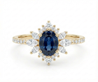 Zaleekha Blue Topaz and Diamond Ring