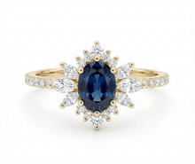 Zaleekha Blue Topaz and Diamond Ring