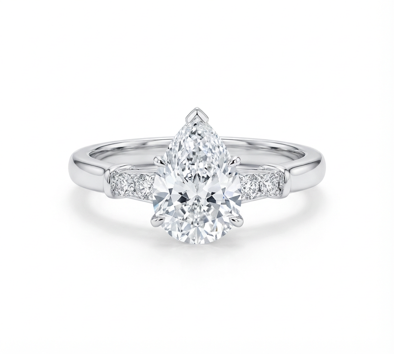 Pear Diamond Engagement Ring – Classic 1 Carat