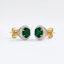 Emerald Hexagon Earrings