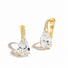 Pear Shaped Diamond Huggies