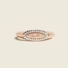 Engravable Diamond Oval Ring