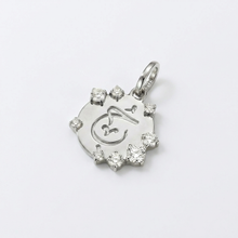Engravable Diamond Disc Pendant