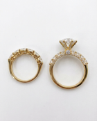 خاتم سوليتير مرصع بالألماس