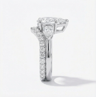 Pear Shaped Ring with Curve Band Engagement Set