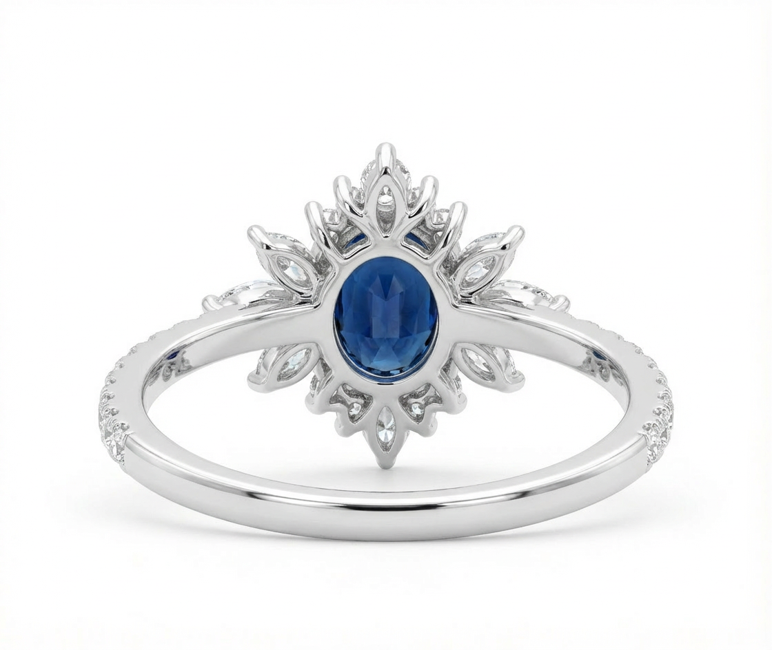 Zaleekha Blue Topaz and Diamond Ring