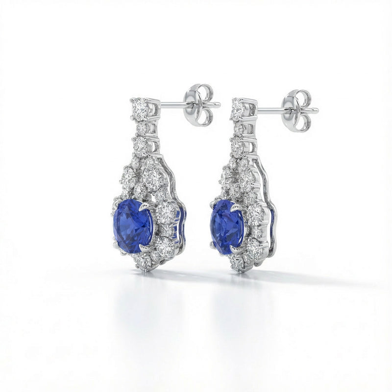 Tanzanite and Diamond Earrings