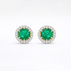 Emerald Hexagon Earrings