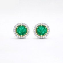 Emerald Hexagon Earrings