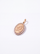Signature Engraving Collection | Engravable Oval Pendant | 18K Gold
