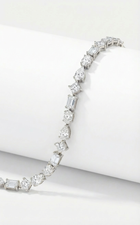 Diamond bracelet on a white background