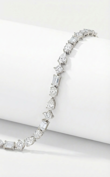 Diamond bracelet on a white background